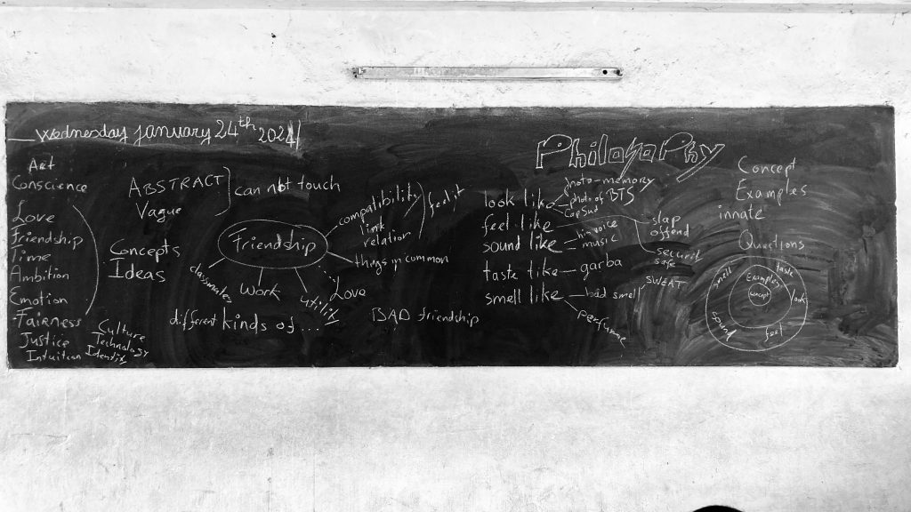 The Black Board or BB with notes