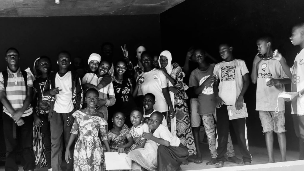 Group photo after a tour and activities with students from Abobo